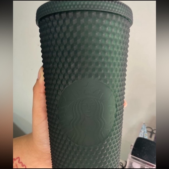 Starbucks Dark Green Matte soft-touch bling cold cup New - Picture 5 of 5
